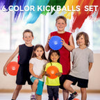 COAMZPARTY 8.5-Inch Kickball Set — 12-Dodgeballs, Pump & Storage Bag