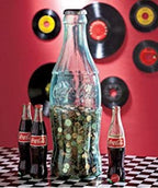 Coca-Cola 22-Inch Clear Bottle Bank – Made in America (Two-Pack)