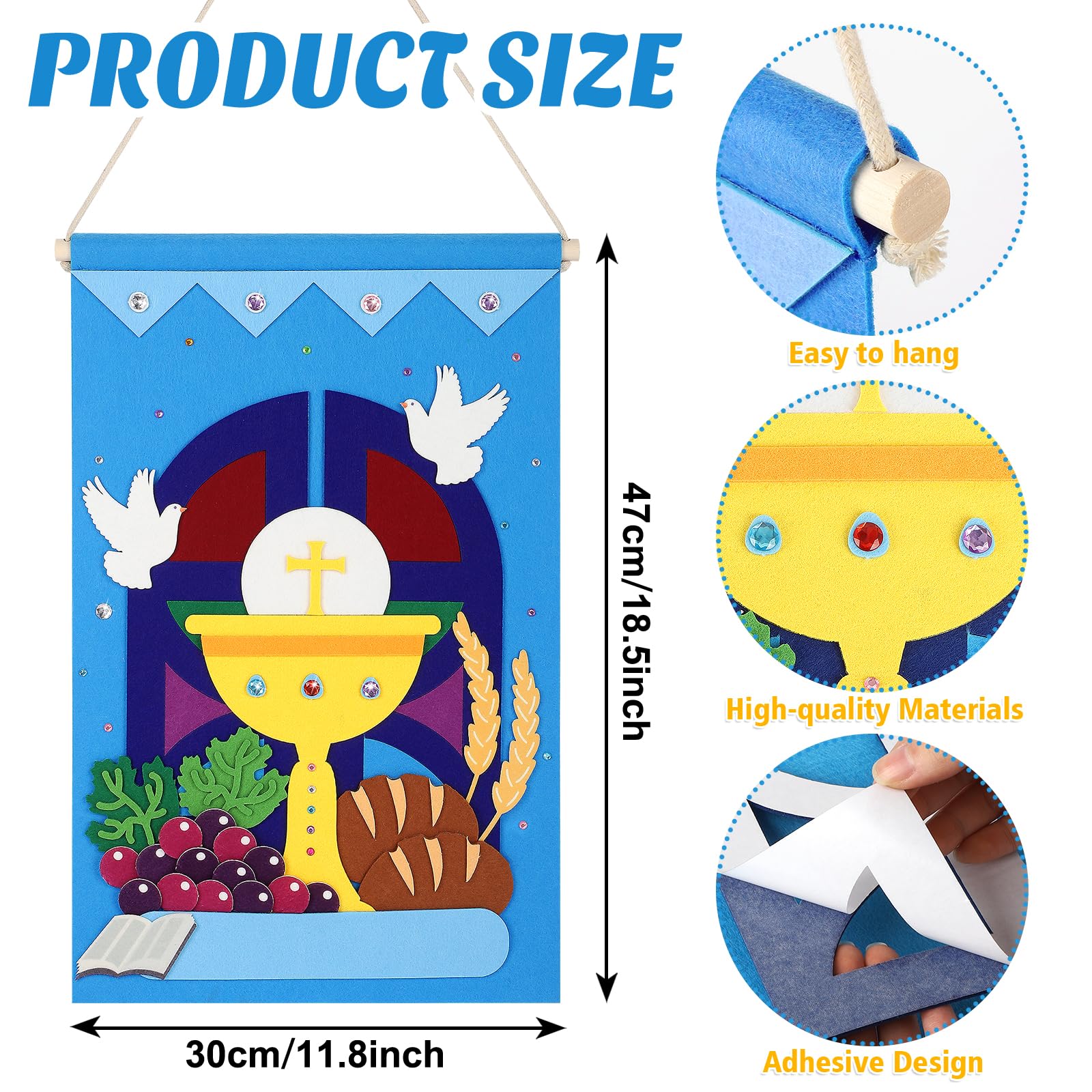 COCHIE First Communion Banner Kit for Boys & Girls – DIY Catholic Craft Pack