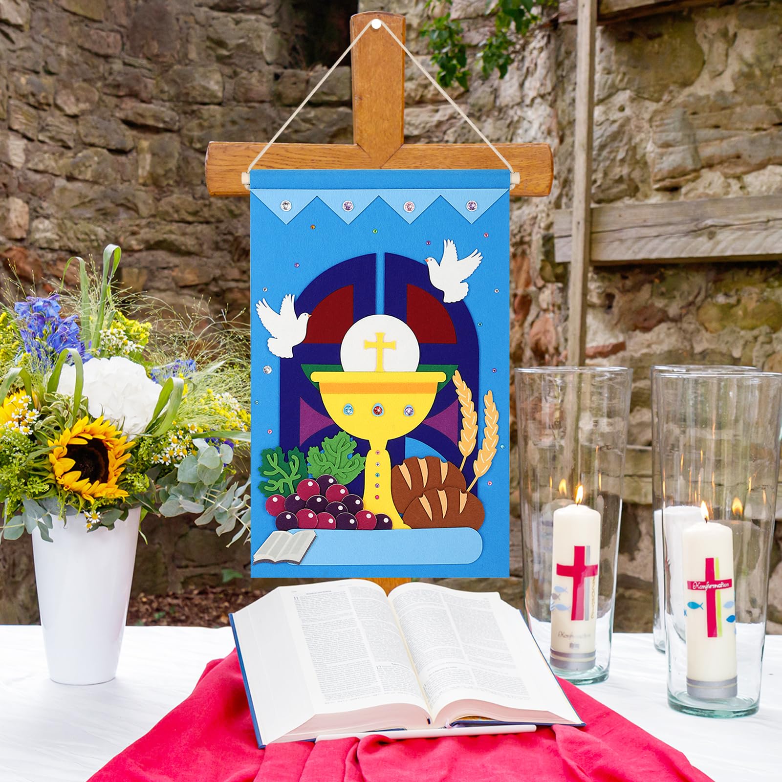 COCHIE First Communion Banner Kit for Boys & Girls – DIY Catholic Craft Pack