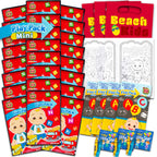 CoComelon Mini Party Favors Set — 24 Packs with Coloring Pages & Loot Bags
