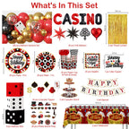 Cocomigo 337Pcs Casino Theme Party Decorations Kit for Game Night