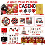 Cocomigo 337Pcs Casino Theme Party Decorations Kit for Game Night