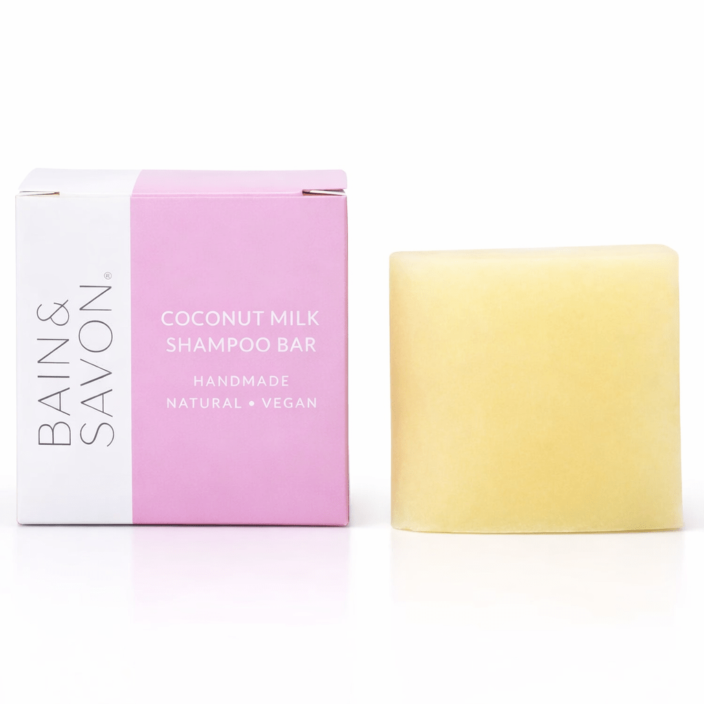 Kokosmilch Anreicherndes Shampoo & Duschstück – Plastikfreie Öko Duschstücke, 110g