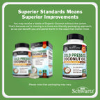 Coconut Oil Capsules 2000mg – Organic Pure Extra Virgin Cold-Pressed MCT, Non-GMO (240ct, 4-Month Supply)