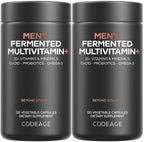 Codeage Men’s Daily Multivitamin – 25+ Vitamins & Minerals, Organic Whole Foods, Probiotics, Omega-3, Zinc | 2 Pack