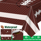 Cokoness Football Tablecloths – 54 x 108 inch (2 Pack) Disposable Tailgate Tablecover