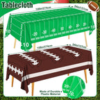 Cokoness Football Tablecloths – 54 x 108 inch (2 Pack) Disposable Tailgate Tablecover