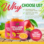 Collagen Gummies for Women & Men – Hydrolyzed Type I & III, 90 Gummies