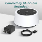 Color Noise Sound Machine — 10-Color Night Light, 25 Sounds, 32 Volume Levels, 5 Timers