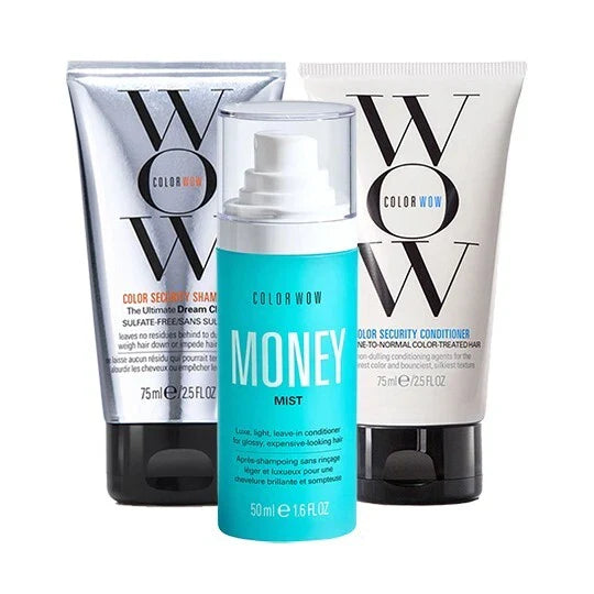 Color Wow Mini Essentials Trio Kit - Shampoo, Spülung und Money Mist