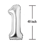 COLORFUL ELVES Silver 13-Number Balloons • 40-Inch Jumbo Foil Mylar for 13th Birthday Parties