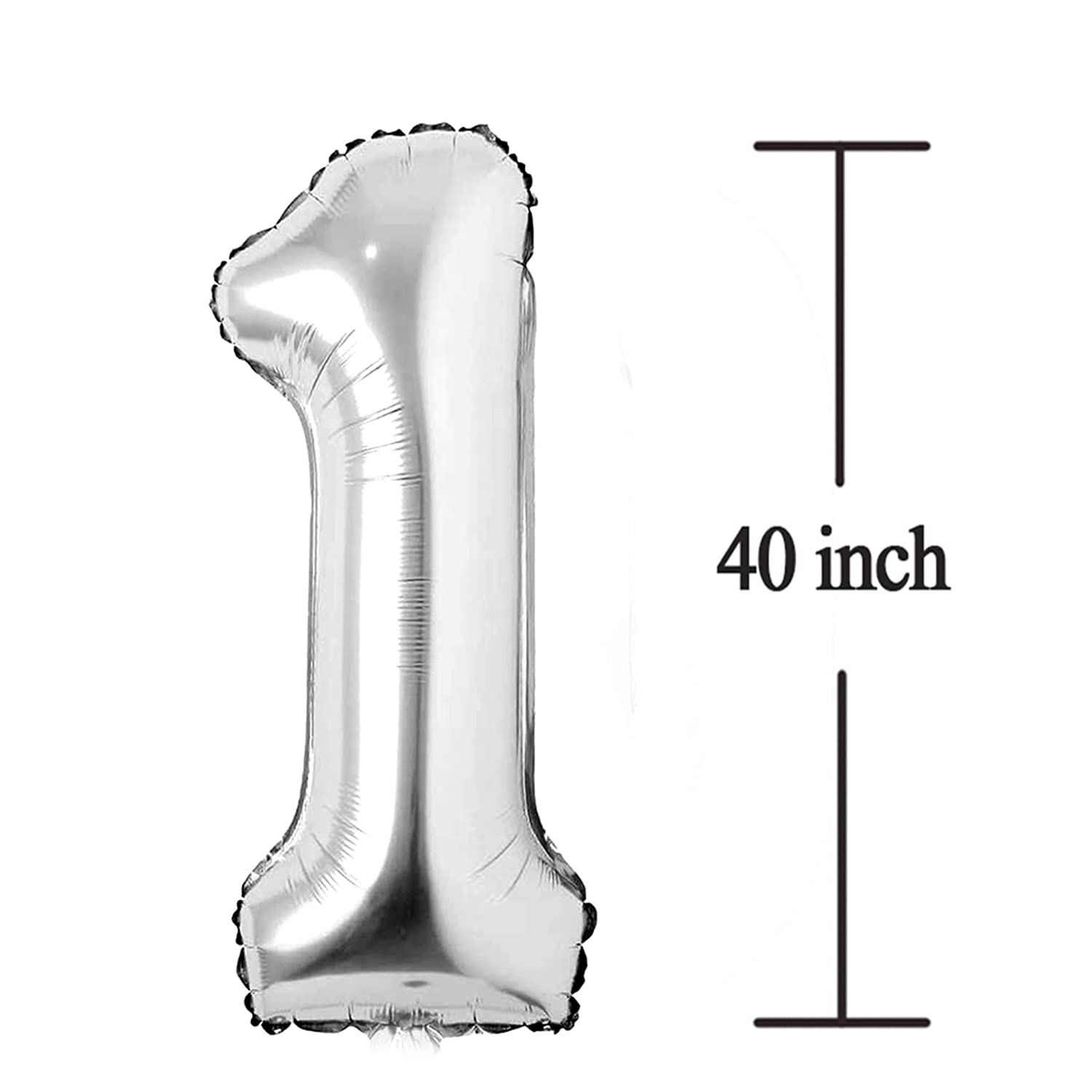 COLORFUL ELVES Silver 13-Number Balloons • 40-Inch Jumbo Foil Mylar for 13th Birthday Parties