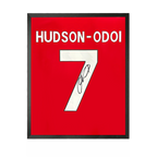 Callum Hudson-Odoi Signed Nottingham Forest Shirt Compact Frame.