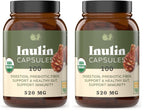 Complete Natural Products Organic Inulin Capsules – 520mg, 100 Pills, Organic Jerusalem Artichoke Inulin, Pack of 2