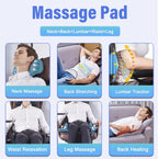 comrelax Back Massager with Heat & Traction — Full Back Massage Pad for Office & Home