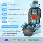 comrelax Back Massager with Heat & Traction — Full Back Massage Pad for Office & Home