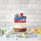 Confetti! Superhero 3rd Birthday Number Cake Topper | Multilayer Glitter, Eco-Friendly