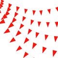 Consummate 100 ft Red Pennant Banner Set – 60 DIY Triangle Flags for Grand Openings & Parties