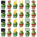 CoquetteBow012 48Pcs Football Cupcake Toppers & Wrappers | Football Theme Party Decor
