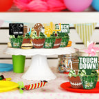 CoquetteBow012 48Pcs Football Cupcake Toppers & Wrappers | Football Theme Party Decor