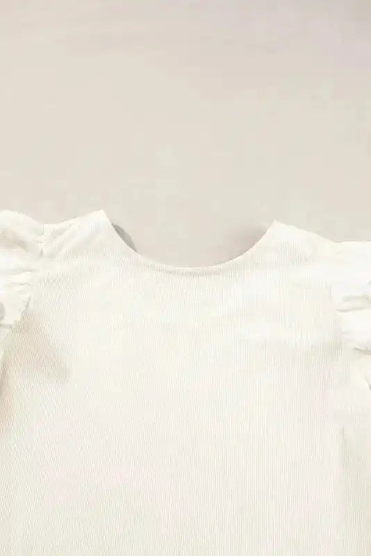 Corduroy Ruffle Blouse Women UK | Casual Elegant