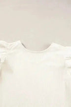 Corduroy Ruffle Blouse Women UK | Casual Elegant