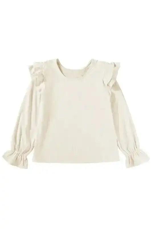 Corduroy Ruffle Blouse Women UK | Casual Elegant