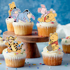 CORODER 48CS Cute Bear Cupcake Toppers – 48-Pack for Birthday & Baby Shower