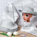 Coume 24-Piece Glitter Silver Cowboy Hats & White Bandanas for Kids – Western Costume Accessories