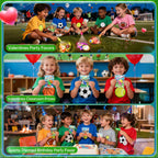 CPSYUB 28-Pack Sports Valentines LED Finger Lights with Cards – Glow-in-the-Dark Kids Party Favors