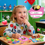CPSYUB 28-Pack Sports Valentines LED Finger Lights with Cards – Glow-in-the-Dark Kids Party Favors
