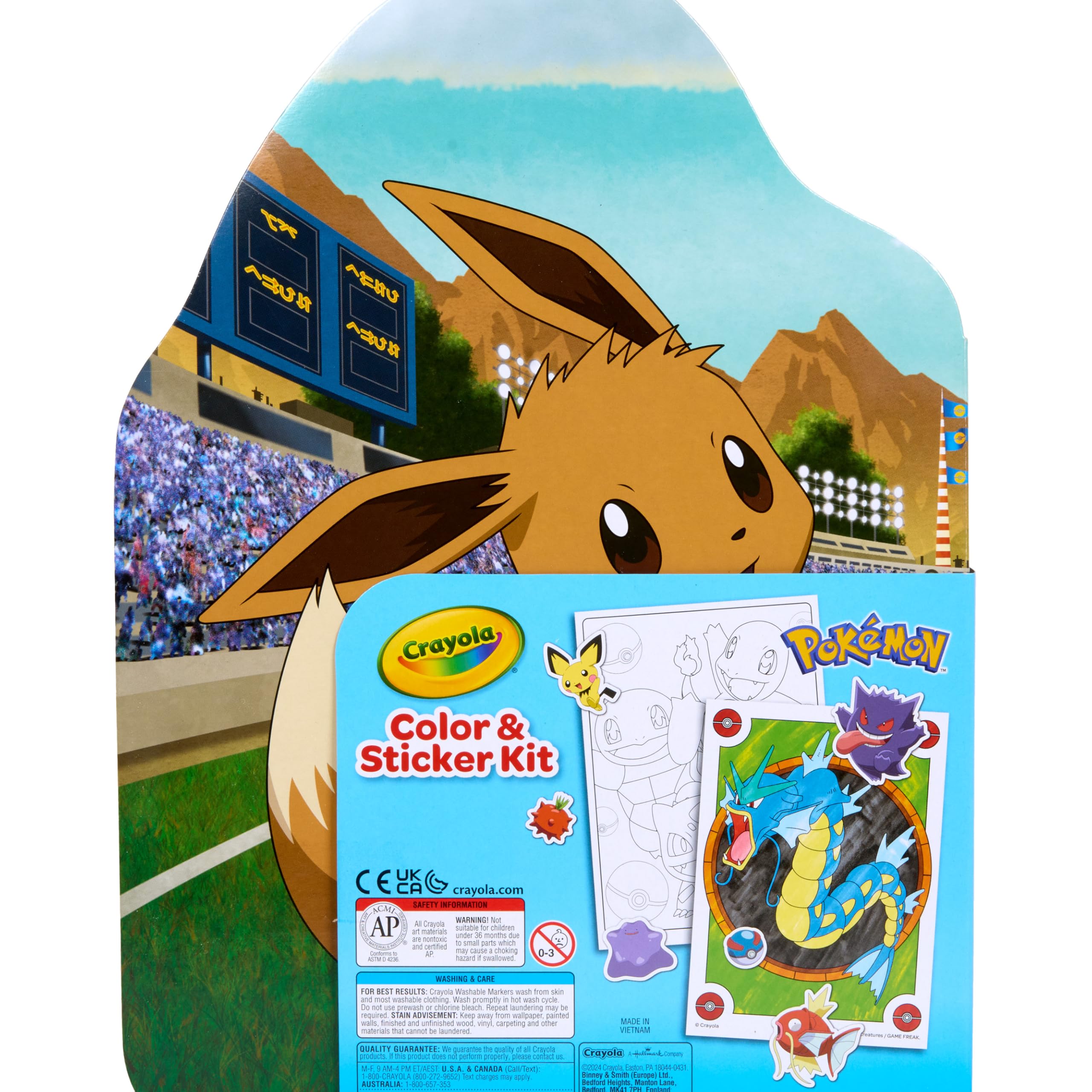 Crayola Pokemon Art Kit for Kids – 45pc Coloring Set with Pages, Markers & Stickers