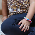 Create Your Own Rainbow Bracelet Craft Gift Kit in Reusable Tin