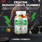 Creatine Monohydrate Gummies 5g – Pre-Workout Muscle Builder for Women & Men (160 Count)