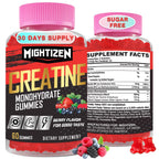Creatine Monohydrate Gummies – Berry Pre-Workout for Men & Women, Taurine & B12, 60 Count