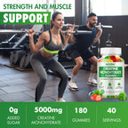 Creatine Monohydrate Gummies 5g – Pre-Workout Muscle Builder for Women & Men (160 Count)