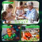 CroBlissful 60 Pcs Mini Alien Figures Glow-in-the-Dark – 6 Styles for Party Favors & Piñatas
