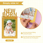 Crosize 1st Birthday Photo Banner – 4x6 or 5x7 Frame, Newborn to 12 Months, Milestones Garland (Gold)