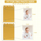 Crosize 1st Birthday Photo Banner – 4x6 or 5x7 Frame, Newborn to 12 Months, Milestones Garland (Gold)