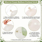 CROSSFINGERS Sage Green Balloon Arch Kit 108Pcs – Double Stuffed Pearl Green & Sage Green Balloons for Weddings, Baby Showers, and Celebrations