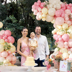 CROSSFINGERS Pink & Yellow Balloon Arch Kit – Pastel Balloons for Birthday, Baby Shower, Bridal Shower, Wedding