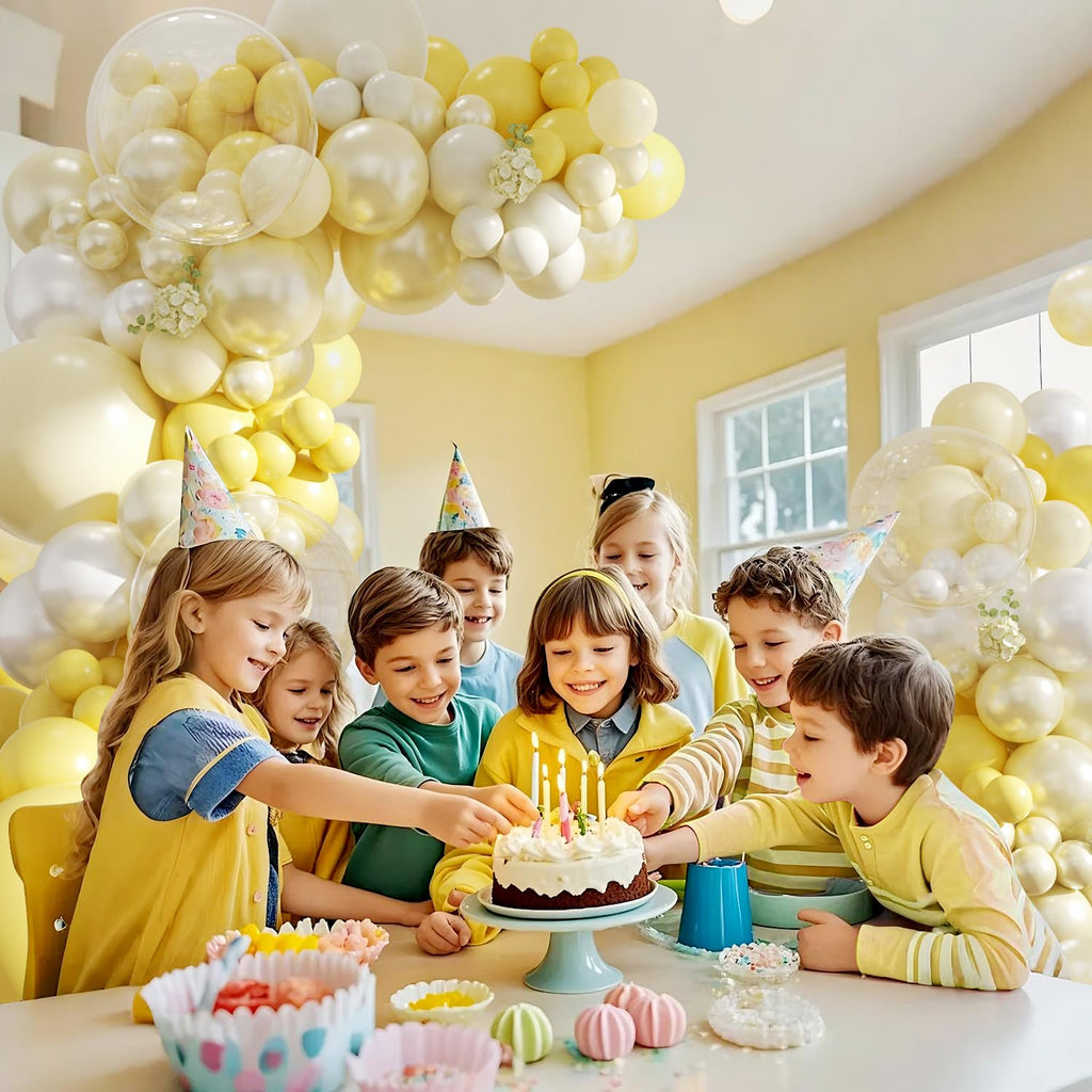 CROSSFINGERS Yellow Balloon Arch Kit 108Pcs - Double Stuffed Balloons for Weddings and Parties
