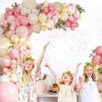 CROSSFINGERS Pink & Yellow Balloon Arch Kit – Pastel Balloons for Birthday, Baby Shower, Bridal Shower, Wedding