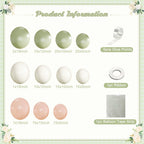 Crossfingers Pink & Green Balloon Arch Kit – 124Pcs Sage Green, Peach & Ivory Balloons for Baby Showers, Weddings & Parties