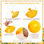 CROSSFINGERS Bee Balloon Arch Kit – Mustard Yellow, Brown, Ivory & White Balloons for Sunflower Bee Theme | Party Decor