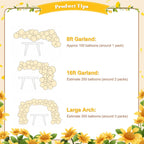 CROSSFINGERS Bee Balloon Arch Kit – Mustard Yellow, Brown, Ivory & White Balloons for Sunflower Bee Theme | Party Decor