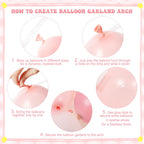 CROSSFINGERS Pink & Yellow Balloon Arch Kit – Pastel Balloons for Birthday, Baby Shower, Bridal Shower, Wedding
