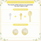 CROSSFINGERS Yellow Balloon Arch Kit 108Pcs - Double Stuffed Balloons for Weddings and Parties