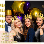 Crtiin 100 Pcs Gold Paper Crowns – Classic Style Party Hats for Adults & Kids